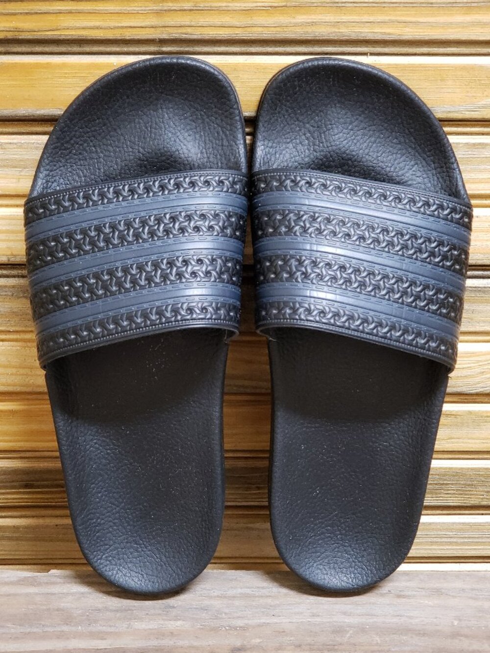 Adidas Adilette Slides Solid Black Women's 8.5 Unisex Athletic Sandals